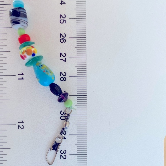 Artisan Glass Bead Choker Necklace - Picture 6 of 12